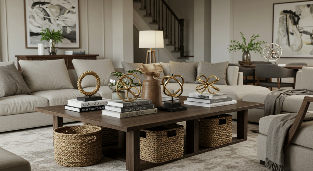 What Is the Best Way to Style a Large Coffee Table?